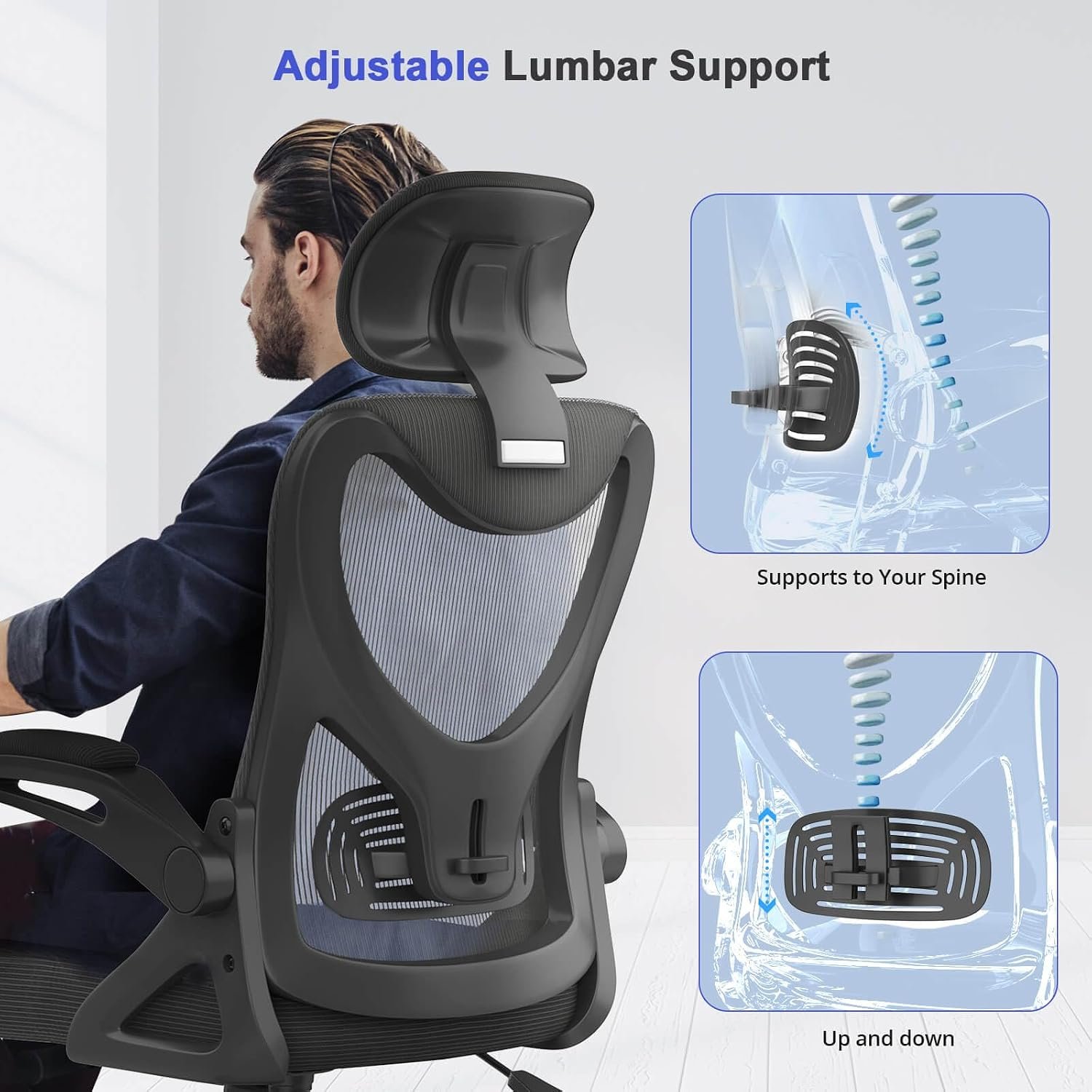 NordHorne ergonomic chair showing adjustable lumbar support